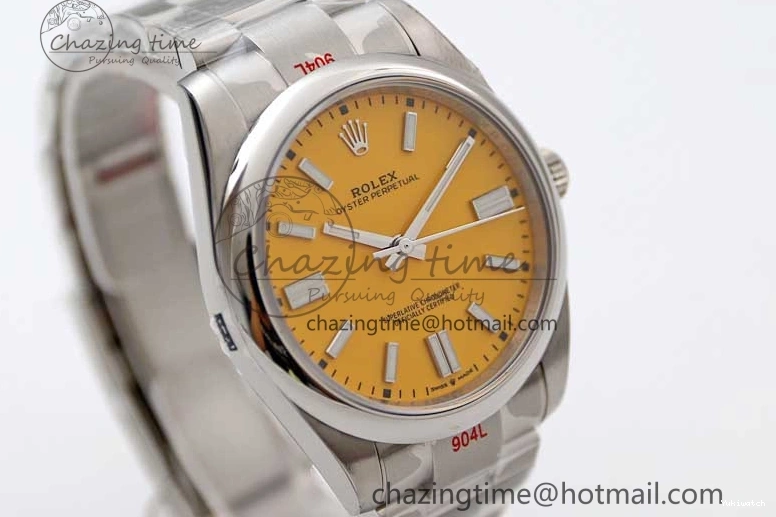 SS Bracelet Oyster 124300 EWF 1:1 41mm 904L Steel Yellow Perpetual Dial Best on A2824 Edition 0314